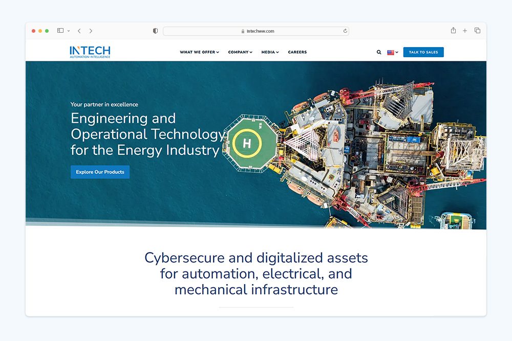 intech homepage tensai
